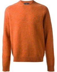 Maglione girocollo arancione di Brooks Brothers