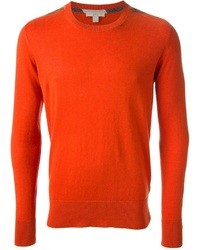 Maglione girocollo arancione di Burberry