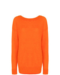 Maglione girocollo arancione di Erika Cavallini
