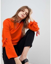 Maglione girocollo arancione di Esprit