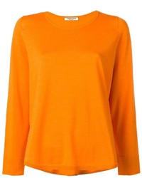 Maglione girocollo arancione di Lamberto Losani