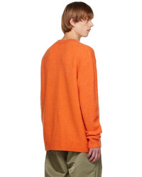 Maglione girocollo arancione di Dries Van Noten