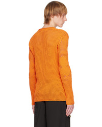 Maglione girocollo arancione di Dion Lee