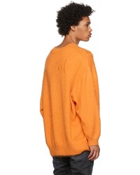 Maglione girocollo arancione di R13
