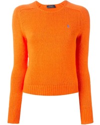 Maglione girocollo arancione di Polo Ralph Lauren