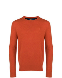 Maglione girocollo arancione di Polo Ralph Lauren