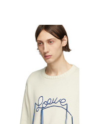 Maglione girocollo beige di Loewe