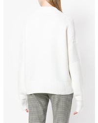 Maglione girocollo bianco di Jil Sander Navy