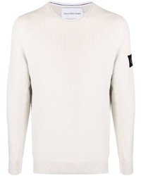 Maglione girocollo bianco di Calvin Klein Jeans