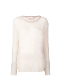 Maglione girocollo bianco di Chiara Bertani