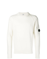Maglione girocollo bianco di CP Company