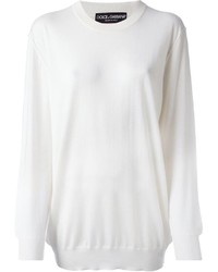 Maglione girocollo bianco di Dolce & Gabbana