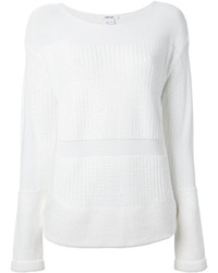 Maglione girocollo bianco di Helmut Lang