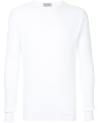 Maglione girocollo bianco di John Smedley