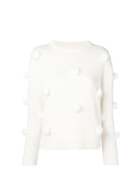 Maglione girocollo bianco di Max & Moi