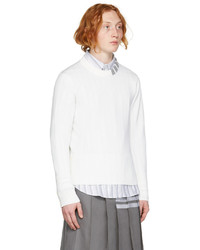 Maglione girocollo bianco di Thom Browne