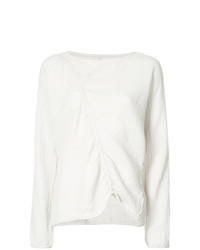 Maglione girocollo bianco di Raquel Allegra