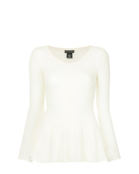 Maglione girocollo bianco di Sofia Cashmere