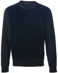 Maglione girocollo blu scuro di Alexander McQueen