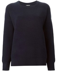 Maglione girocollo blu scuro di DKNY