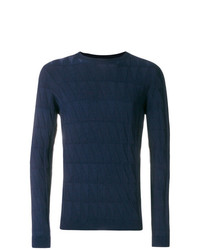 Maglione girocollo blu scuro di Giorgio Armani