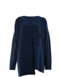Maglione girocollo blu scuro di Yohji Yamamoto