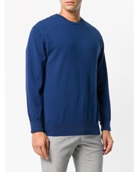 Maglione girocollo blu di N.Peal