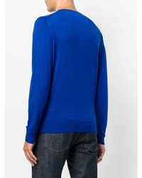 Maglione girocollo blu di John Smedley