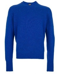 Maglione girocollo blu di Drumohr