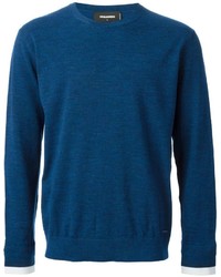 Maglione girocollo blu di DSQUARED2