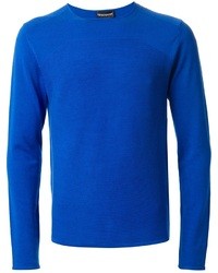 Maglione girocollo blu di Emporio Armani