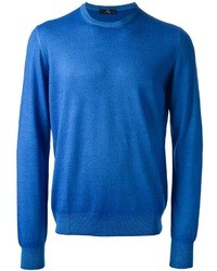 Maglione girocollo blu di Fay