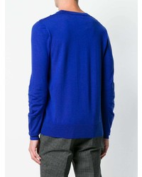 Maglione girocollo blu di Burberry