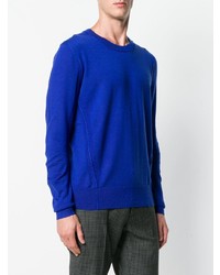 Maglione girocollo blu di Burberry