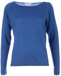 Maglione girocollo blu di Lamberto Losani