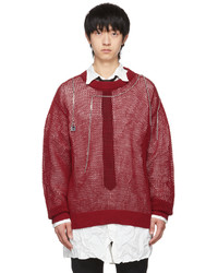 Maglione girocollo bordeaux di Yuki Hashimoto