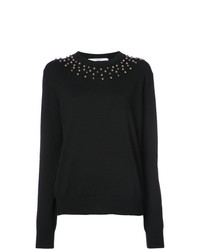 Maglione girocollo con borchie nero di Givenchy