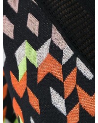 Maglione girocollo con motivo a zigzag multicolore di M Missoni
