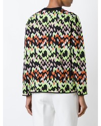 Maglione girocollo con motivo a zigzag multicolore di M Missoni
