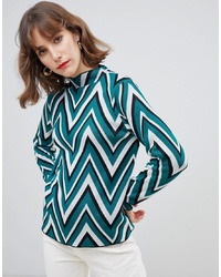Maglione girocollo con motivo a zigzag multicolore di Vero Moda