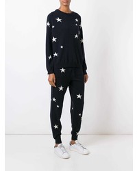 Maglione girocollo con stelle blu scuro di Chinti & Parker