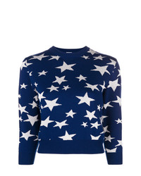 Maglione girocollo con stelle blu scuro di Loewe