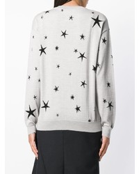 Maglione girocollo con stelle grigio di Moschino