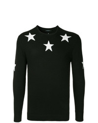 Maglione girocollo con stelle nero e bianco di GUILD PRIME