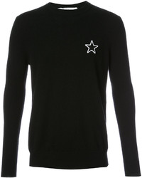 Maglione girocollo con stelle nero di Givenchy