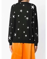 Maglione girocollo con stelle nero di Moschino