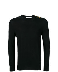 Maglione girocollo decorato nero di Givenchy