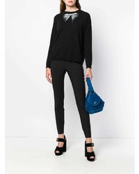 Maglione girocollo decorato nero di Blugirl