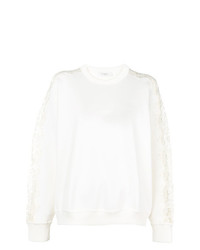 Maglione girocollo di pizzo bianco di Givenchy
