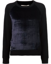 Maglione girocollo di velluto nero di J Brand